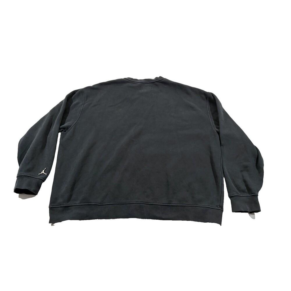 Air Jordan Essential Holiday Plaid Crewneck Sweatshirt Mens Black DQ7348 Sz 2XL - Picture 8 of 10
